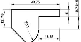 Fig: 2  Geometric dimensions of Piston Bowl  