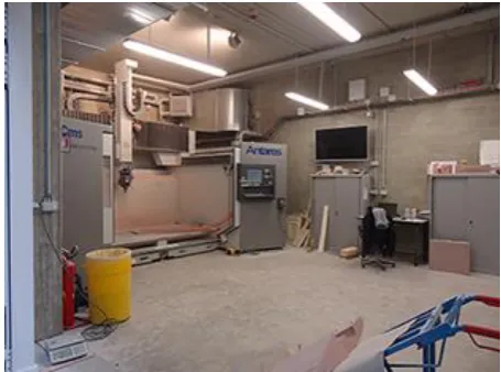 Fig. 11: Laboratories around the courtyard in Lecco Innovation Hub. 
