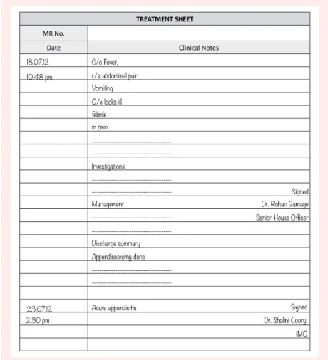 Figure 2  Example of a medical record containing a surgical procedure