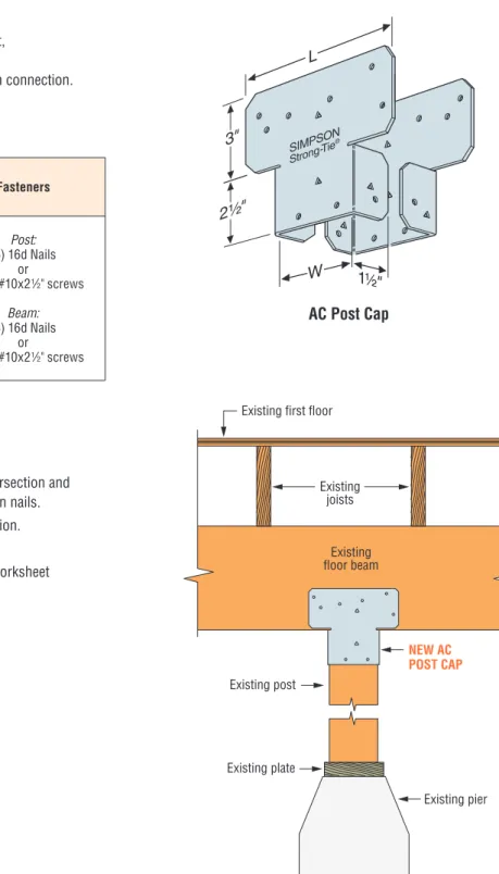 Table 2 – AC Sizes and Fastener Data