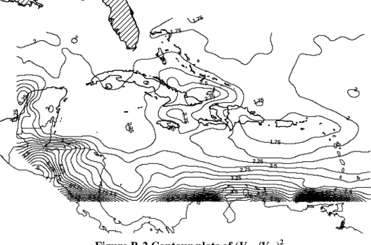 Figure B-2 Contour plots of (V 700 /V 50 ) 2 