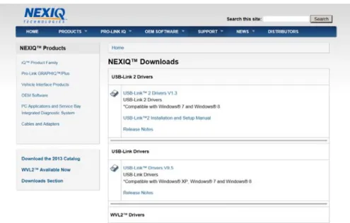 Figure 3.1  NEXIQ™ Downloads