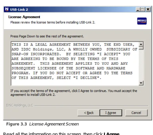 Figure 3.3  License Agreement Screen