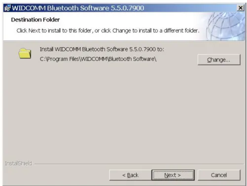 Figure 2.19 Destination Folder Screen