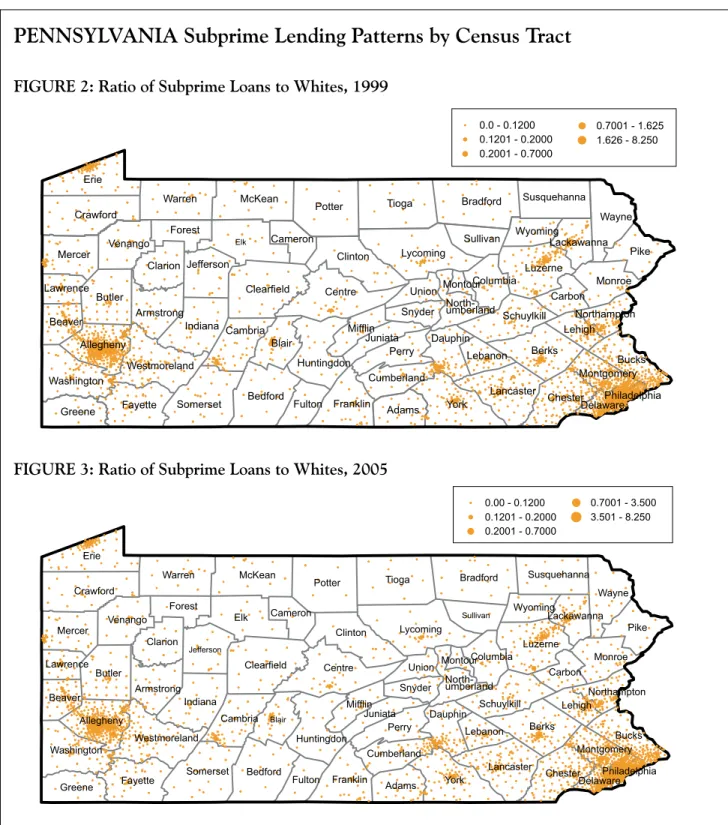 FIGURE 2: Ratio of Subprime Loans to Whites, 1999