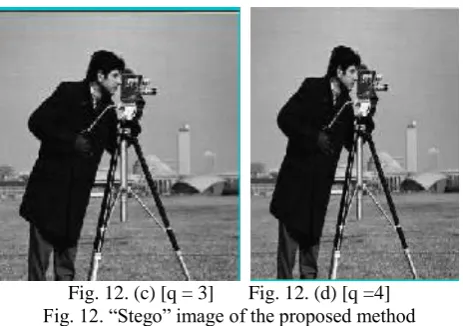 Fig. 12. (c) [q = 3]       Fig. 12. (d) [q =4]   Fig. 12. “Stego” image of the proposed method 