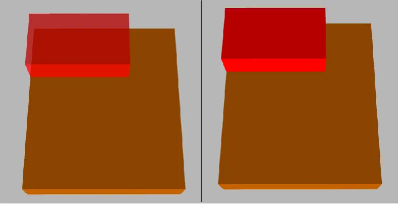 Figure 8: Both an unfinished brick (left) and a finished brick (right) 