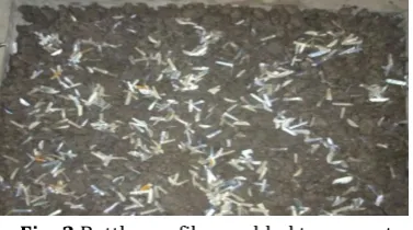 Fig- 2 Bottle cap fibers added to concrete 