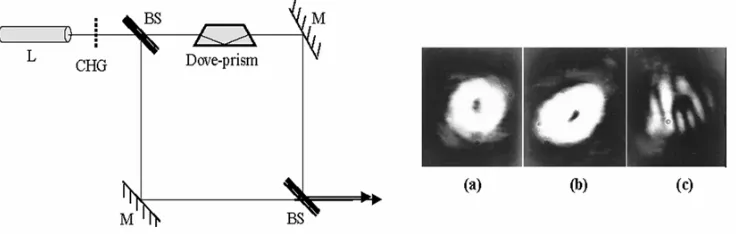 Fig. 2. On-axis interferogram for a single-charged optical vortex. 