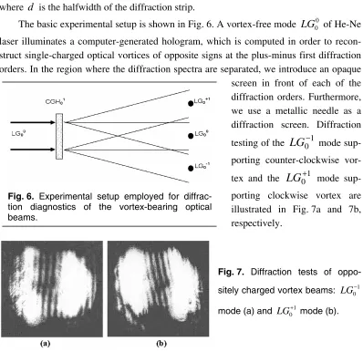 Fig. 6. Experimental setup employed for diffrac-