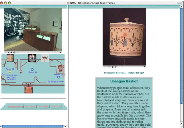 Figure 1: Virtual Tour of the National Museum of the American Indian The NMAI site is a good example of a medium level web-based virtual museum