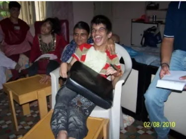 Figure 9:  Parth operating DVD player using “RF-CePal”