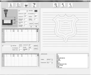 Figure 2. Drawing part and generating CNC codes in  AutoCNC Mill software