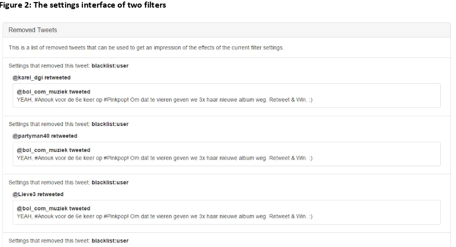 Figure 2: The settings interface of two filters 