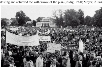 Figure 8. Anti-nuclear demonstration on Bonner Hofgarten on October 14, 1979 (Wiengartz, 1979) 