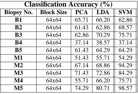 Table 1. Morphological Features