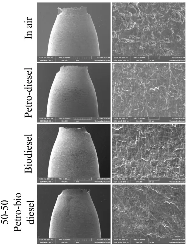 Figure 5: SEM images of the crack tip and a magnification of the crack  tip 