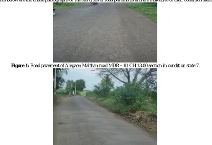 Table 4: Different condition state descriptions of the pavements Description 
