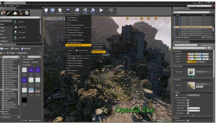 Figure 11: Unreal Editor 