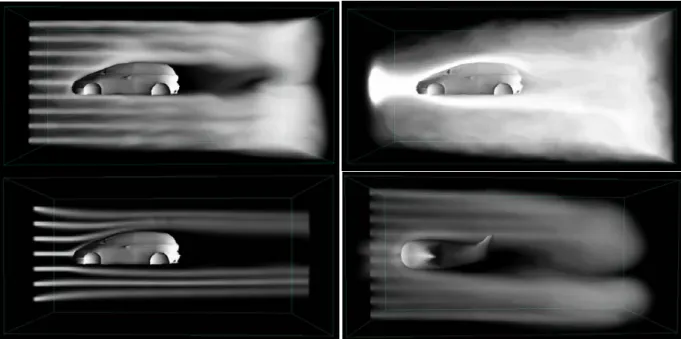 Fig. 5. Interactive fluid simulation. Emitters are controlled by the cursor. 