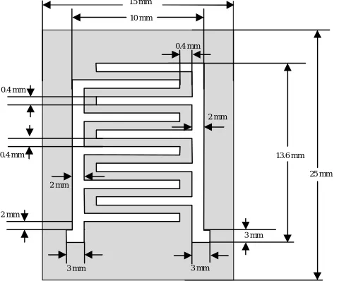 Figure 2 A schematic diagram of the IDE mask utilized in this work 