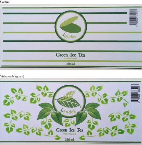Fig. 1 Five labels tested in pretest 2 