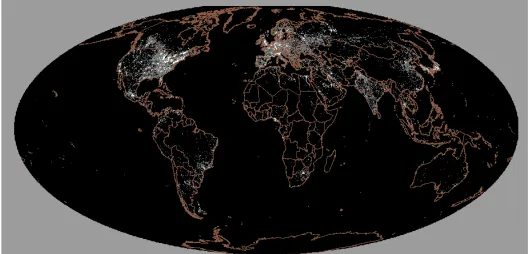 Figure 3. Nighttime Lights as a proxy for built capital  