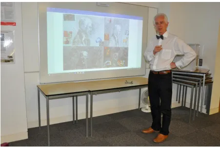 Figure 3. The author enacting William Loveday at UKCGE workshop  