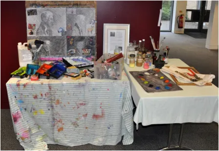 Figure 1. Art Studio - installation at ‘Creative Caring’ conference,  
