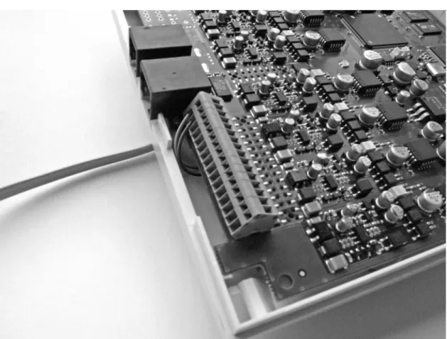 Fig. 10 Main board wired and placed in chassis   (only Port 0 is wired) 