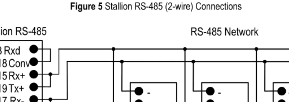 Figure 5 Stallion RS-485 (2-wire) Connections