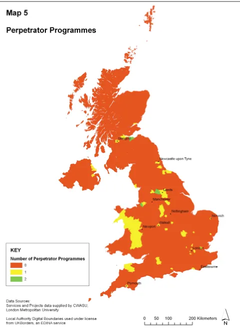 Table 7: RESPECT member perpetrator programmes by Nations and Regions
