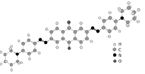 Fig. 1. The structure of 2,5 azo-substituted anthraquinone (ASAQ) dye DC161.  