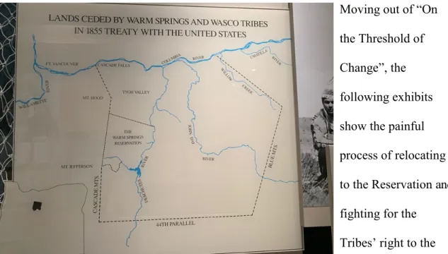 Figure 2: Lands Ceded by Warm Springs and Wasco Tribes, Photo by Author 