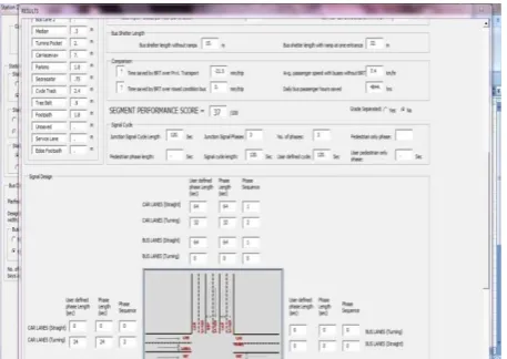Figure 9:  Results page for segment-1 of PTC 