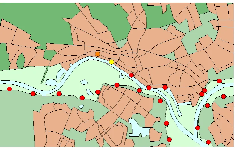 Figure 26: Location 10 (yellow) is used for the simulations 
