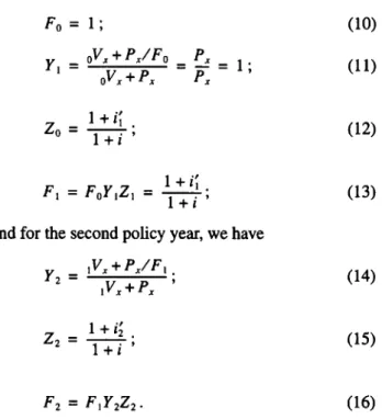 Table  1 illustrates  the  calculation  of face amounts  o f   insurance  for  the  first  three  policy  years  under  a  fixed  premium  variable  benefit whole  life policy  with  an  ini-  tial  face  amount  of  $1,000  issued  to  a  male  age  55,  