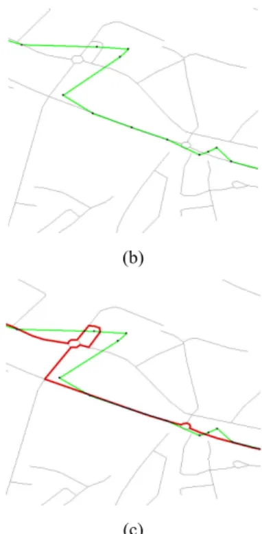 Figure 4 The overall view and a partial enlarged   view by tracks2 matching 