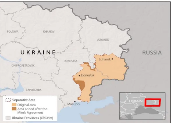 Figure 10 Separatists Areas in Ukraine  