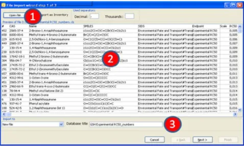 Figure 7: Import wizard step one 