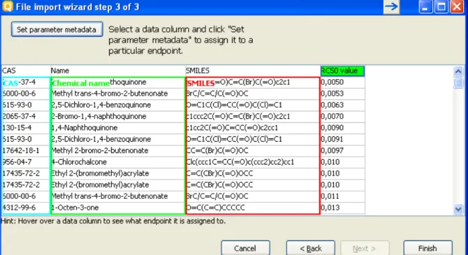 Figure 9: Import wizard step 3 (vertical import) 