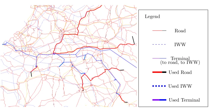 Figure 2: Example of TransCAD routemap