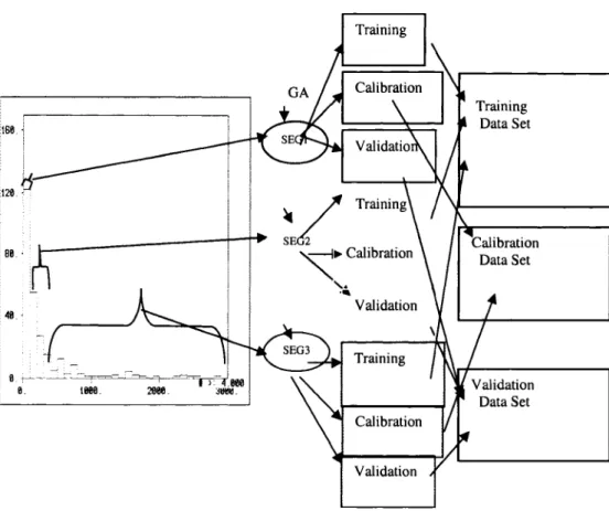 Figure 4.22:  Data segmentation and genetic algorithms for data divisions