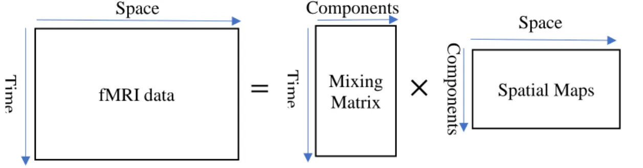 Figure 2.6.  Applying ICA to fMRI data. 