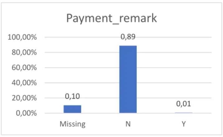 Figure 4.2: Distribution of Values in Payment Remarks 