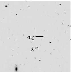 Fig. 1. 10Digitized Sky Survey. The coordinates of the CV are09′ × 10′ ﬁnding chart of HS 0943+1404 obtained from the α(J2000) =h46m34.5s, δ(J2000) = +13◦50′58.1′′