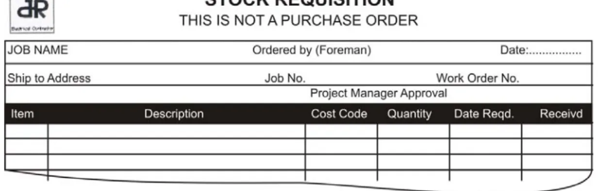 Figure  4.8: Stock Requisition Form 