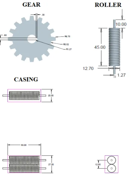 Fig 8. Dimensions of major components  