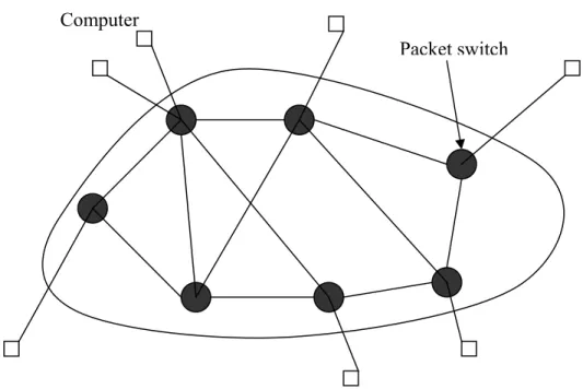 Fig .1.2. A wide area computer communications network. 