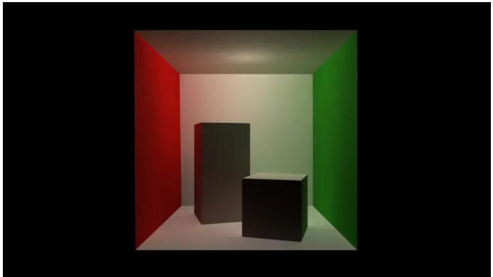 Figure 6.1: Renders of the Cornell box scene at 1920×1080 using different renderingmethods.
